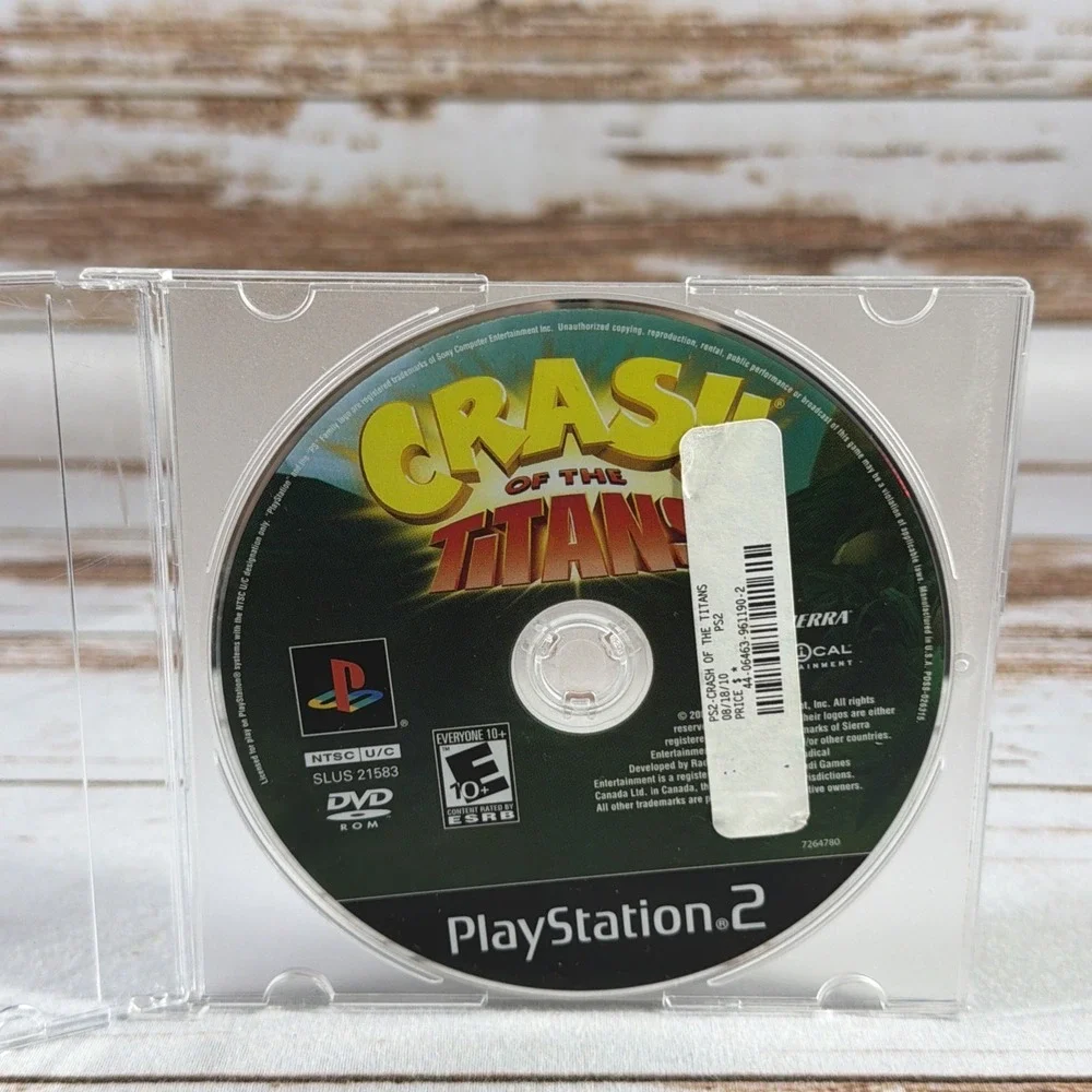 Crash of the Titans Sony PlayStation 2 PS2 Game Disc Only Loose Tested Used